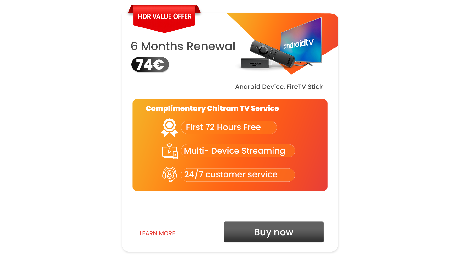 6 months Renewal Andriod